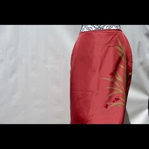 Petite Sophisticate Silk Floral Skirt